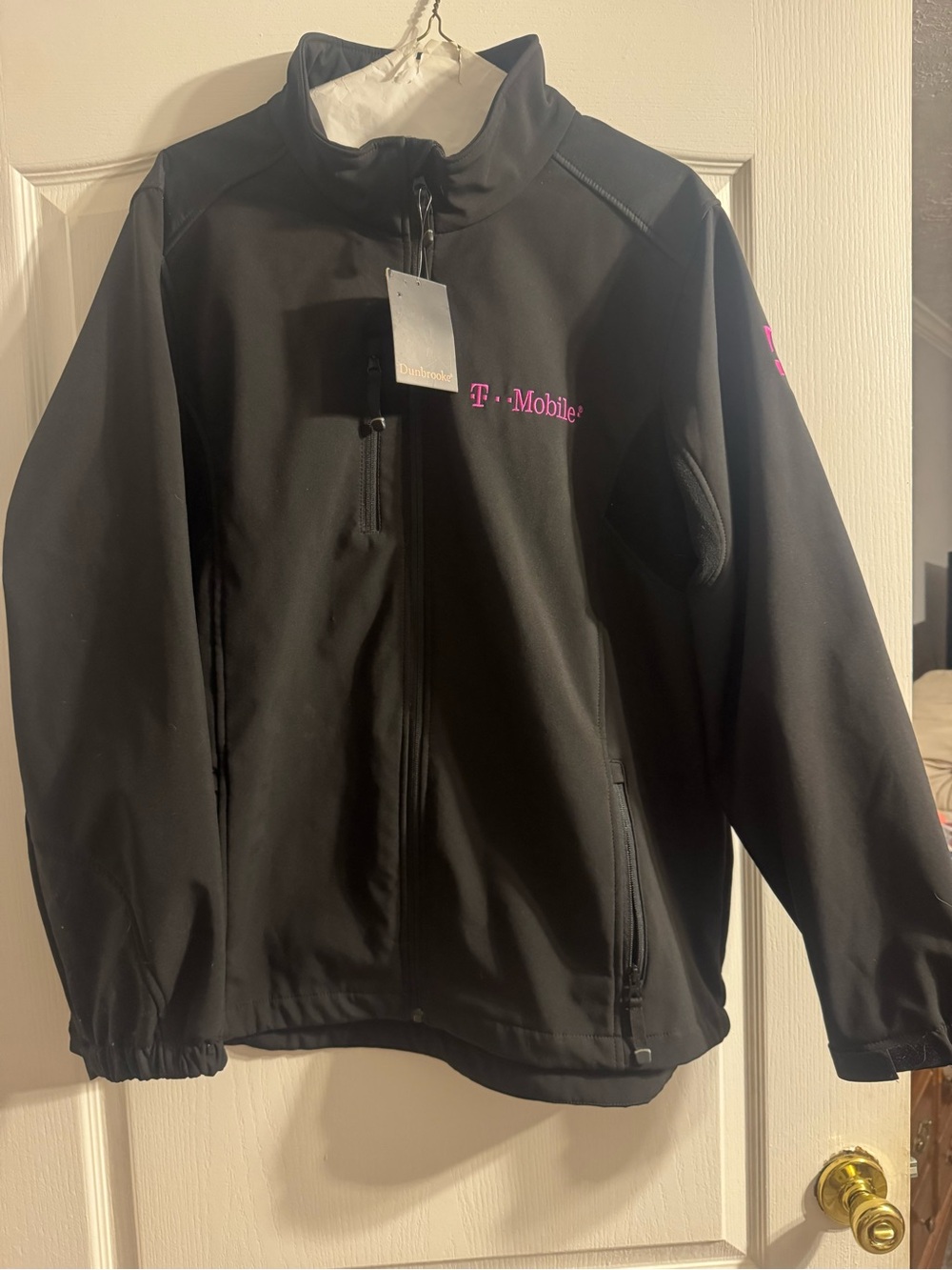 Dunbrooke Black Jacket with Gold Logo Tag